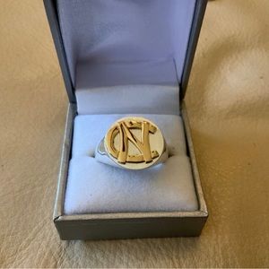 14K Gold UNC TAR HEELS University of North Carolina Sterling Ring